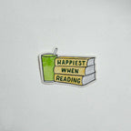 Matcha and Books Sticker Happiest when Reading