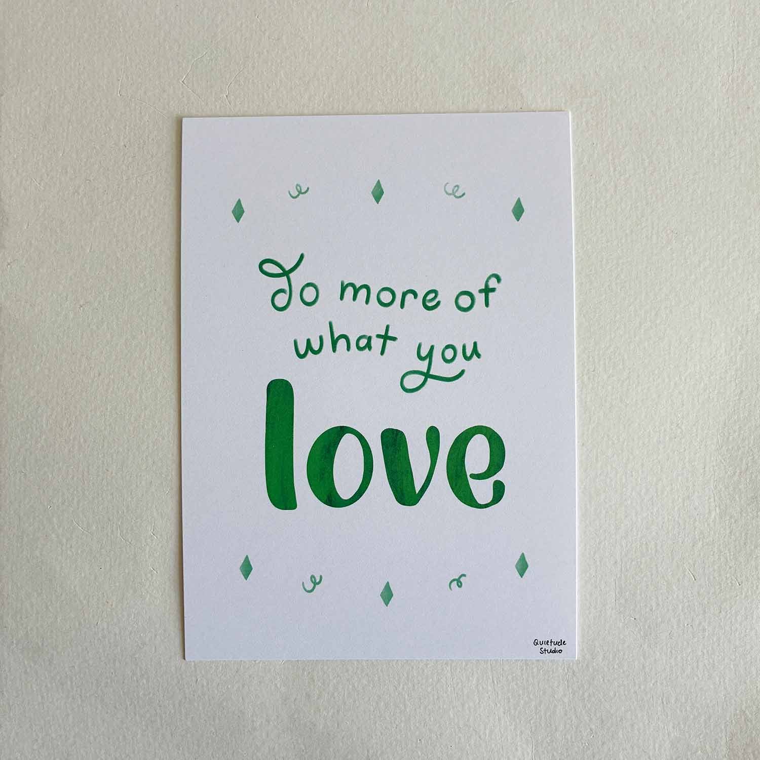 Do More of What You Love Art Print (Green)