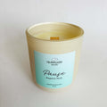 bergamot hinoki candle with wooden wick