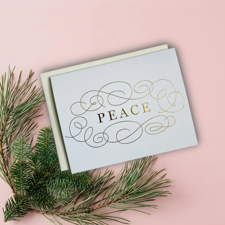 Peace Holiday Foil Card