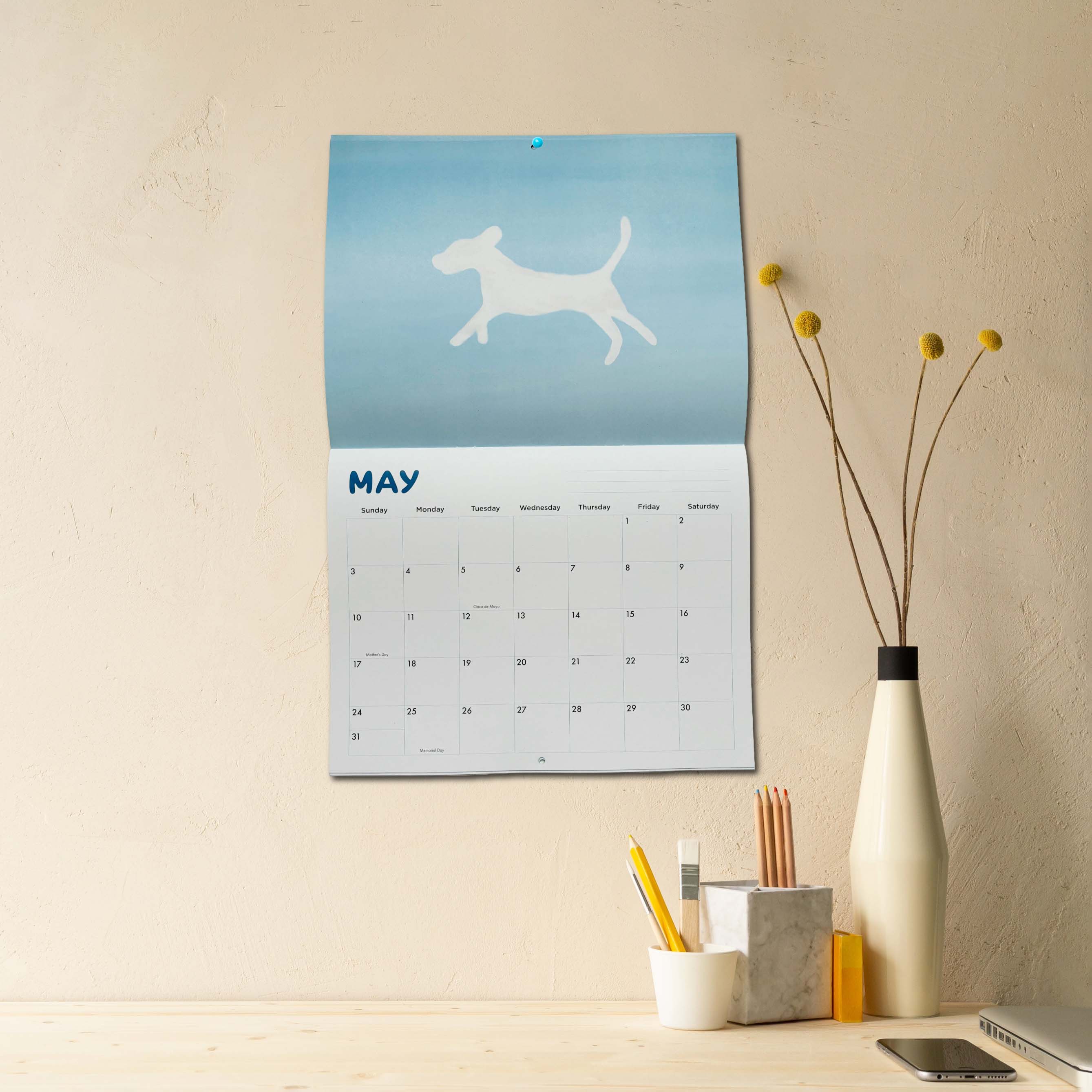 2026 Pet Calendar on Wall