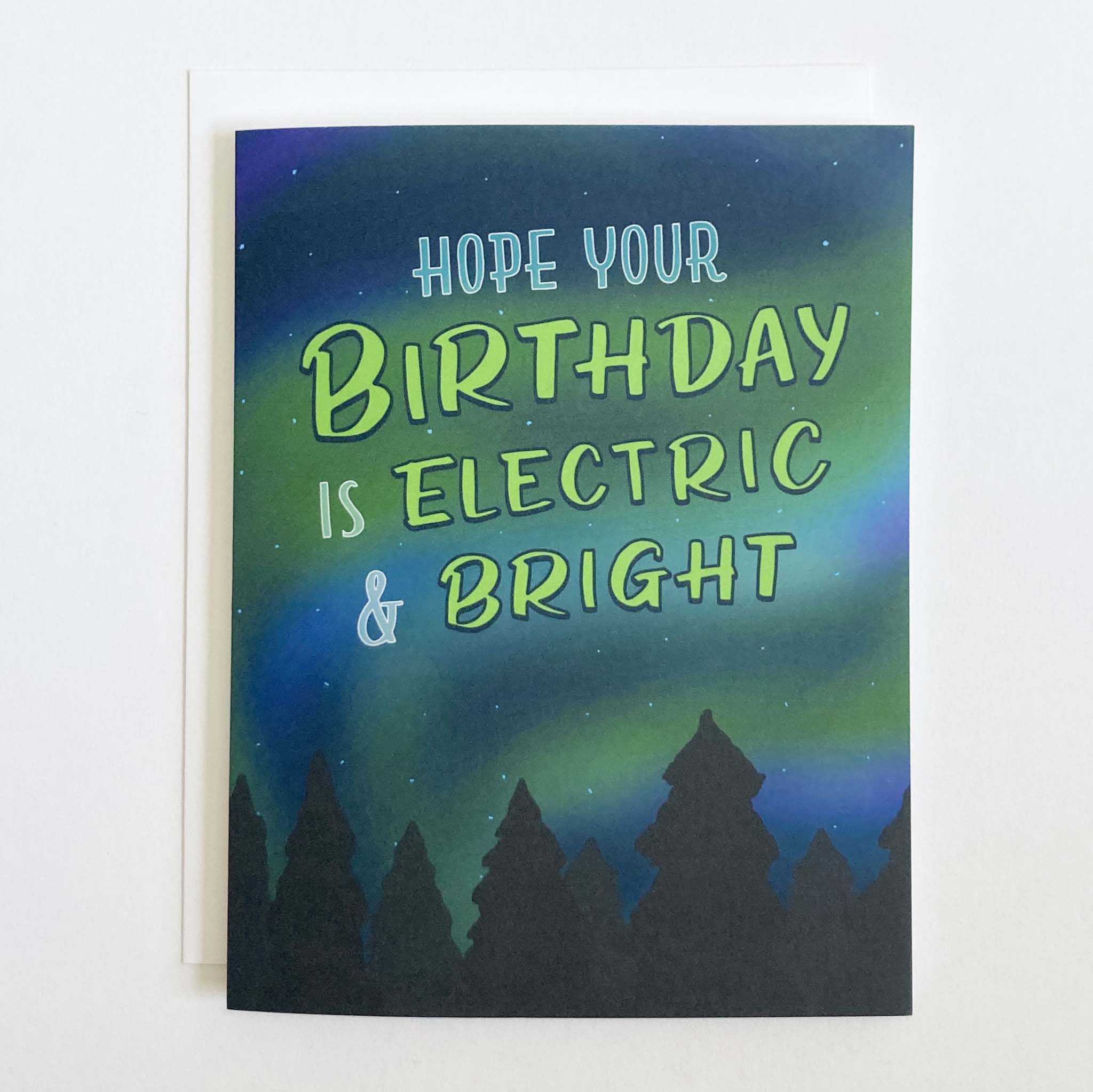 Hope your birthday is electric and bright Birthday Card