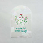 enjoy the little things with wildflower illustration