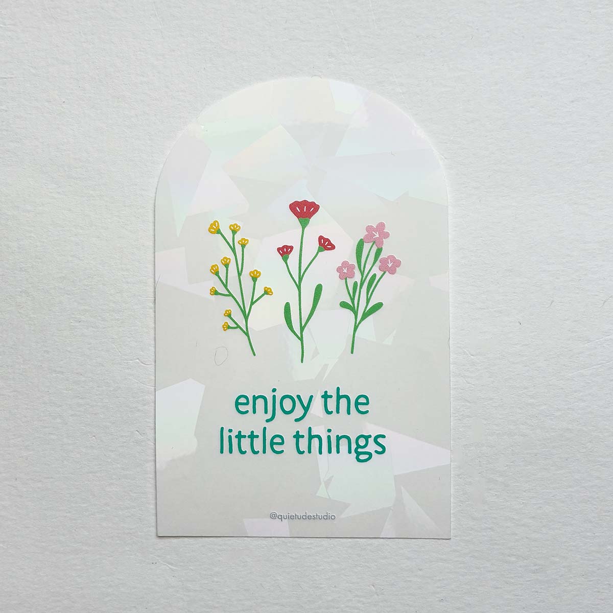 enjoy the little things with wildflower illustration