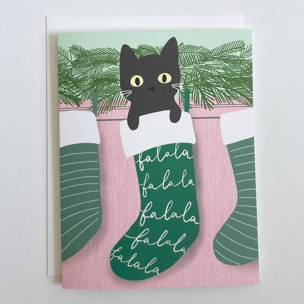 Fa La La Cat Holiday Card