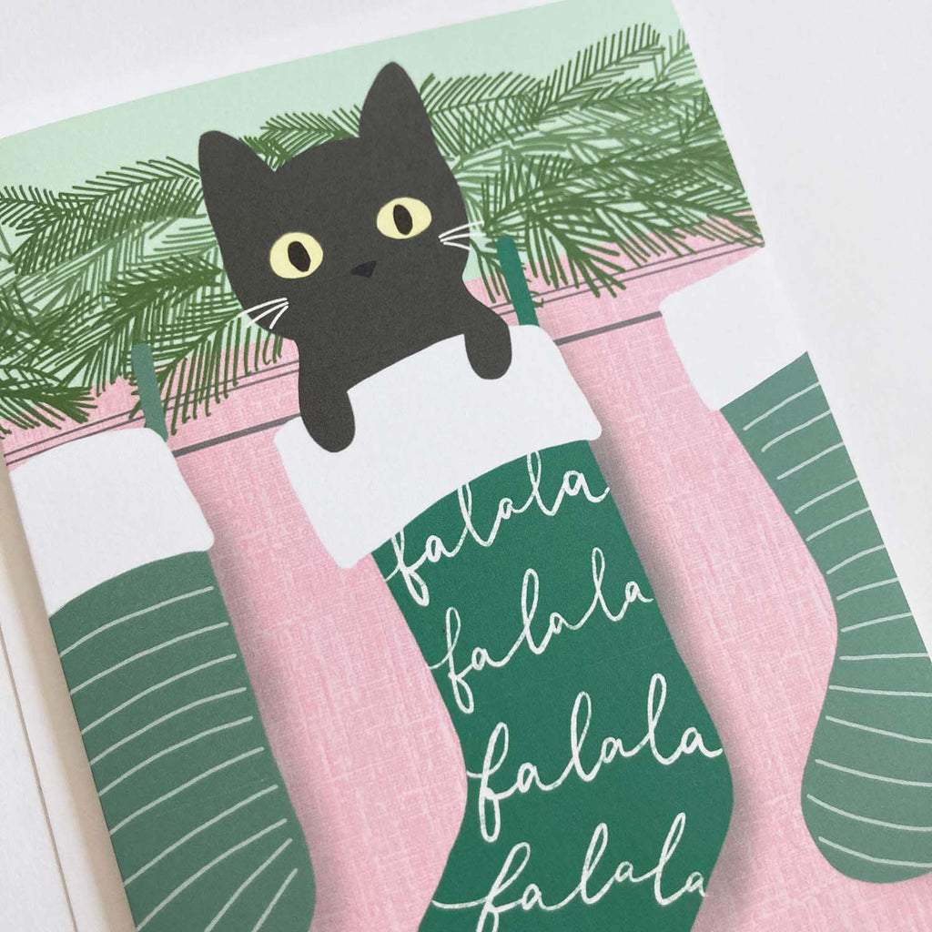 Fa La La Cat Holiday Card