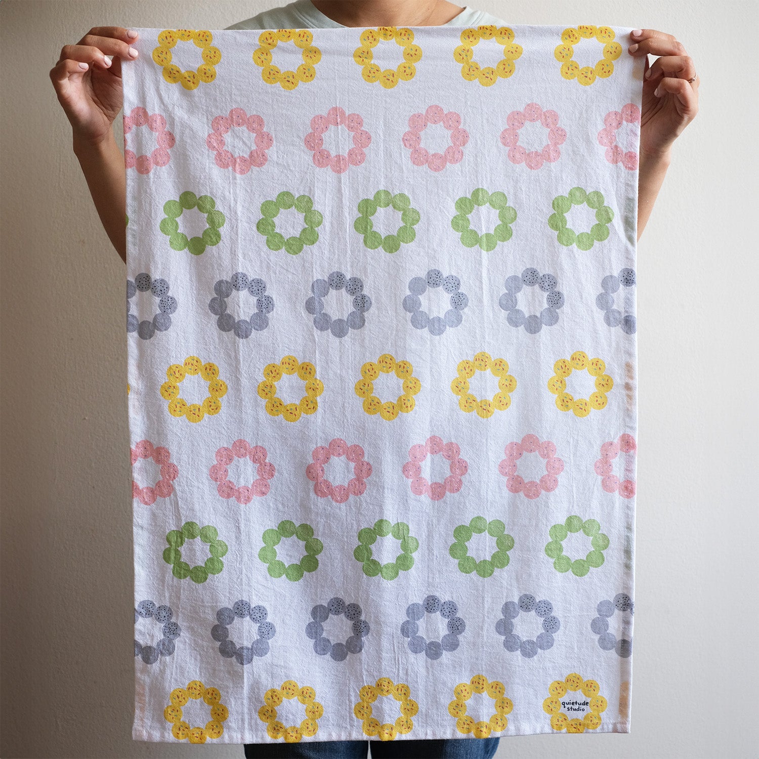 Holding Donut Tea Towel