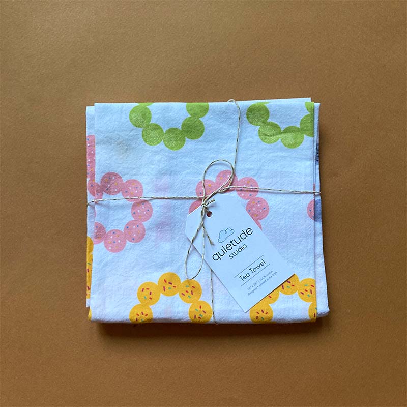 Strawberry Mochi Donuts Tea Towel