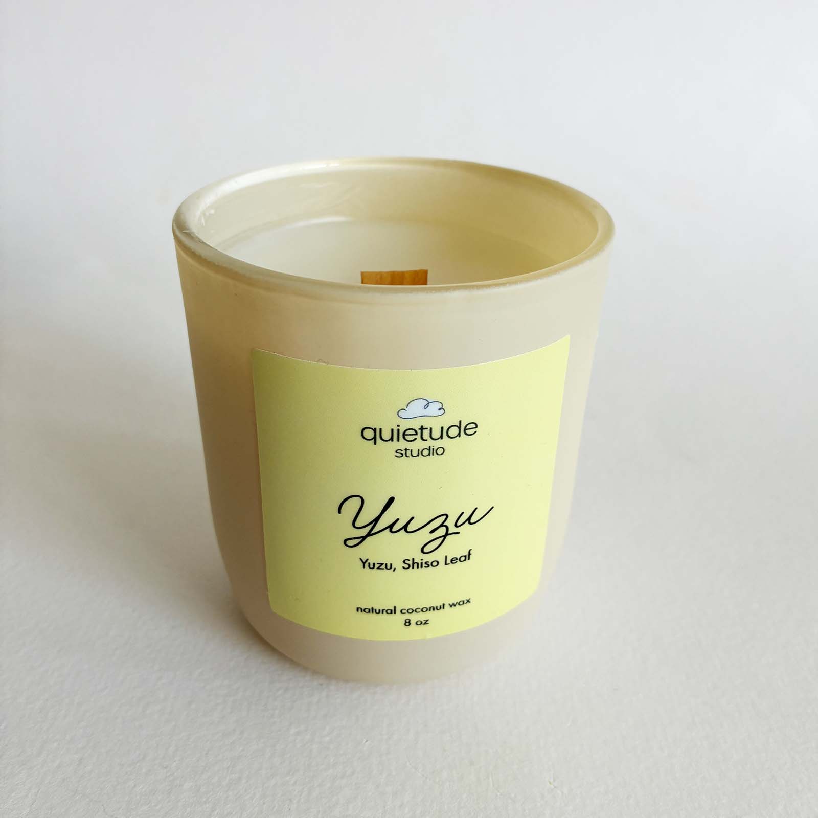 yuzu coconut soy wax candle with wooden wick